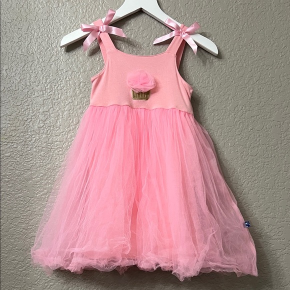 Kickee Pants Other - Kickee Pants Kids pink dress with tulle skirt and cupcake embroidery size 3T